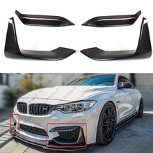 Carbon Fiber Front Lower Splitter + Bumper Upper Fang fit for BMW F80 M3 M4 F82 F83