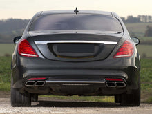 Black Rear Diffuser + Chrome Tips for Mercedes W222 E-Class AMG PRE-LCI 2014-2017