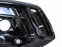 Front Fog Light Cover Grille Grill W/ ACC Hole For Audi Q5 2021-2024 Gloss Black