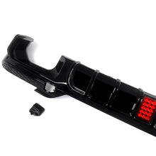 Gloss Black Rear Bumper Diffuser Lip W/LED Light For BMW X3 M40i G01 LCI 2022-2024