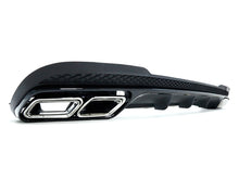 Black Diffuser & Chrome Tips for Mercedes W212 E200 E250 E300 E350 E400 E500 E550 E63 AMG Sedan 2014-2016