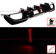 For 2019-2022 BMW G20 3 Series 330i M340i VT Style Gloss Black Rear Diffuser Vertical LED Light