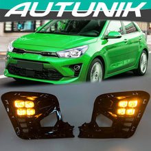 LED Front DRL Daytime Running Light Fog Lamps Turn Signal For KIA RIO 2021-2023