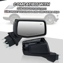 Left+Right Side Mirror Black For GMC Sierra 1500 Silverado 2019-2024 BSM Heated Blind Spot