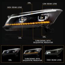 Demon Eye Headlamps For 2008-2012 Honda Accord Sedan Headlights Left+Right