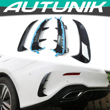 Glossy Black Rear Canards Air Vent Covers for Mercedes Benz W177 Sedan A200 A220 A35 AMG 2019-2024 pz4