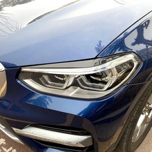 Carbon Black Headlight Eyelid Cover Trim For BMW X3 X4 G01 G02 2019-2022