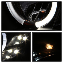 Black Headlamps For Infiniti 2003-2007 G35 2-Door Coupe LED Halo DRL Projector Headlights