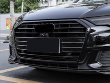 Black Front Grille for Audi A6 C8 S6 2019-2024 No Camera fg265