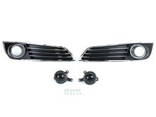 Chrome/Black Fog Light Cover Grille Trim w/ ACC Dummy Cap for 2011-2014 Audi A8 D4