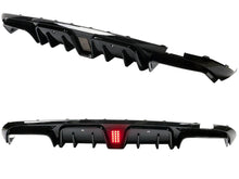 Rear Diffuser w/ LED + Black Exhaust Tips For Mercedes W205 C63 C63S AMG 2015-2021