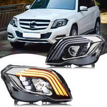LED Sequential Headlights for Mercedes Benz GLK350 GLK250 2013-2015 Front Lamps