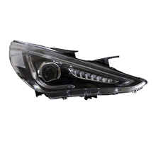 LED Projector Headlights Demon Eyes Dual Beam For Hyundai Sonata 2011-2014