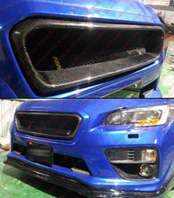 Carbon Fiber Badgeless Front Mesh Grill Grille Fit For 2015-2017 Subaru WRX STi