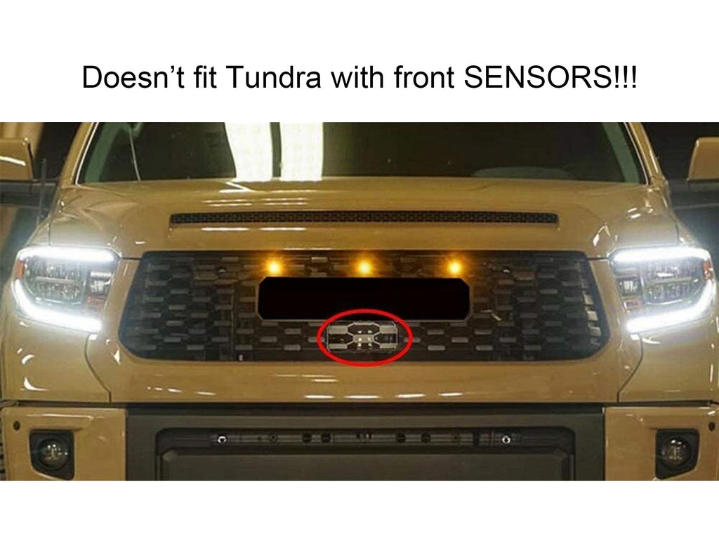 Matte Black Upper Hood Bulge Molding Grille Trim For Toyota Tundra 2014-2021