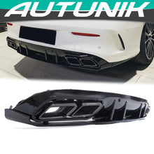Rear Diffuser + Black Exhaust Tips for Mercedes W205 Coupe Convertible C300 C43 AMG 2015-2021 di74