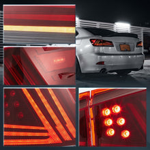 Full LED Red Lens Tail Lights with Animation for Lexus IS250 IS350 IS F 2006–2013