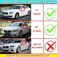 Gloss Black Side Mirror Cover Caps Replacement For BMW 5 Series F10 F11 2011-2013 Pre-LCI