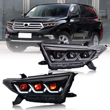 Red Demon Eye LED Headlights For Toyota Highlander 2012-2014 Front Lamp Assembly