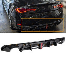 For 2017-2022 Infiniti Q60 Forged Carbon Fiber Rear Bumper Diffuser w/ LED Light