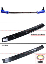 For 2022-2024 Honda Civic Yofer Painted Blue Black Front Bumper Lip Splitter Kit