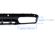 C63 Style Gloss Black Rear Diffuser + Exhaust Tips for Mercedes W205 (Non-AMG Bumper) 2015-2021