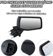 Left+Right Side Mirror Black For GMC Sierra 1500 Silverado 2019-2024 BSM Heated Blind Spot