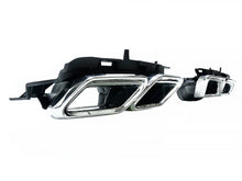 Black Diffuser & Chrome Tips for Mercedes W212 E200 E250 E300 E350 E400 E500 E550 E63 AMG Sedan 2014-2016