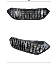 Chrome / Black Front Bumper Upper Grille Mesh Grill fit for Hyundai Santa Fe 2013-2016