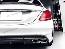 Rear Diffuser & Silver Exhaust Tips For Mercedes W205 Sedan C300 C450 C43 AMG 2015-2021 di4