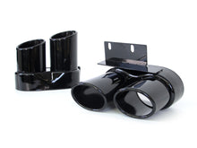 Gloss Black LED Rear Diffuser + Exhaust Tips For AUDI A5 B9 F5 2020-2022 2023 di184