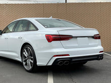 S6 Style Gloss Black Rear Diffuser + Black Tips for Audi A6 C8 S6 S-Line Sedan 2019-2024