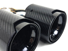 Black Carbon Fiber Stainless Exhaust Tips For 2019-2025 BMW G20 M340i G42 M440i G23 G26 M220i