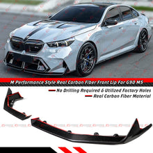 For 2025-2026 BMW G90 G99 M5 Performance Style Real Carbon Fiber Front Bumper Lip