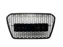 Badgeless Honeycomb Front Bumper Grille Gloss Black For 2013-2016 Audi A5 S5 B8.5