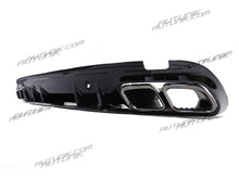 C63 Style Rear Diffuser & Black Exhaust For Mercedes W205 Sedan C250 C300 C450 C43 AMG Bumper Only