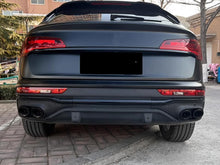 Black/Chrome Rear Diffuser For Audi Q5 Sportback 2021-2023