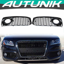 Black Front Fog Light Grille Cover for Audi A5 B8 8T S-line S5 2008-2012