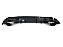 C43 Style Gloss Black Rear Diffuser + Exhaust Tips For Mercedes W205 C200 C300 C350 Non-AMG Sedan 2015-2021