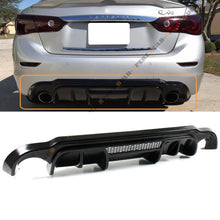 Black Rear Bumper Diffuser w/ Vent For Infiniti Q50 2014 2015 2016 2017