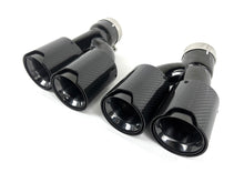 Pair Exhaust Tips Pipe Carbon Fiber For 2017-2024 BMW G30 530I 540I M-Sport