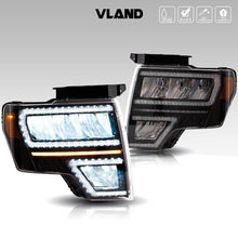 LED Reflector Headlights For 2009-2014 Ford F150 With Start-up Animation