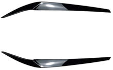 Gloss Black Headlight Eyelid Cover Eyebrow For BMW 5-Series G30 530I 540I M550I 2017-2023