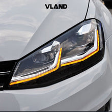 VLAND LED Projector Headlights For 2014-2017 VW Volkswagen Golf 7 W/Sequential