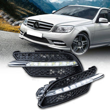 LED Daytime Running Light DRL Fog Lights For Mercedes W204 C300 C350 AMG Bumper 2008-2011