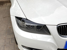 Eyebrow Cover Trim Headlight Eyelids Glossy Black Fits For BMW 3 Series E90 E91 2005-2012 bm204