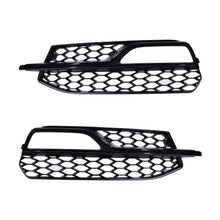 Gloss Black Fog Light Grille Covers For Audi A3 S-Line S3 8V 2013–2016