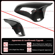 Full Dry Carbon Fiber Mirror Cover Caps Replacement for BMW F80 M3 F82/F83 M4 F87 M2 Competition