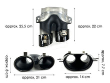 C43 Style Gloss Black Rear Diffuser + Exhaust Tips For Mercedes W205 C200 C300 C350 Non-AMG Sedan 2015-2021
