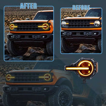 Pair LED Projector Headlights w/ DRL For 2021–2024 Ford Bronco 2/4 Door